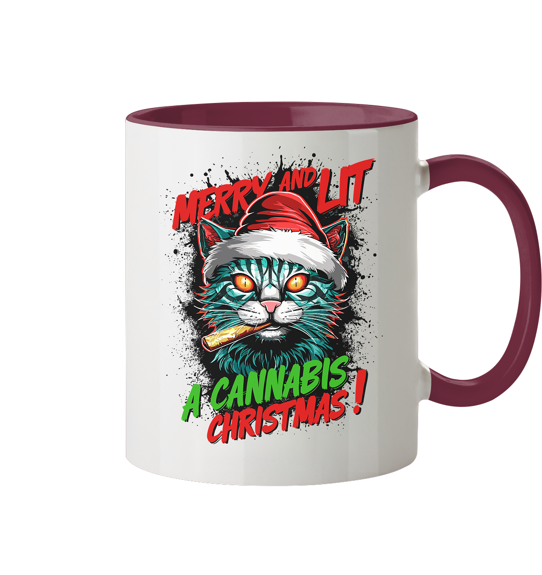 Cannabis Christmas - Tasse zweifarbig