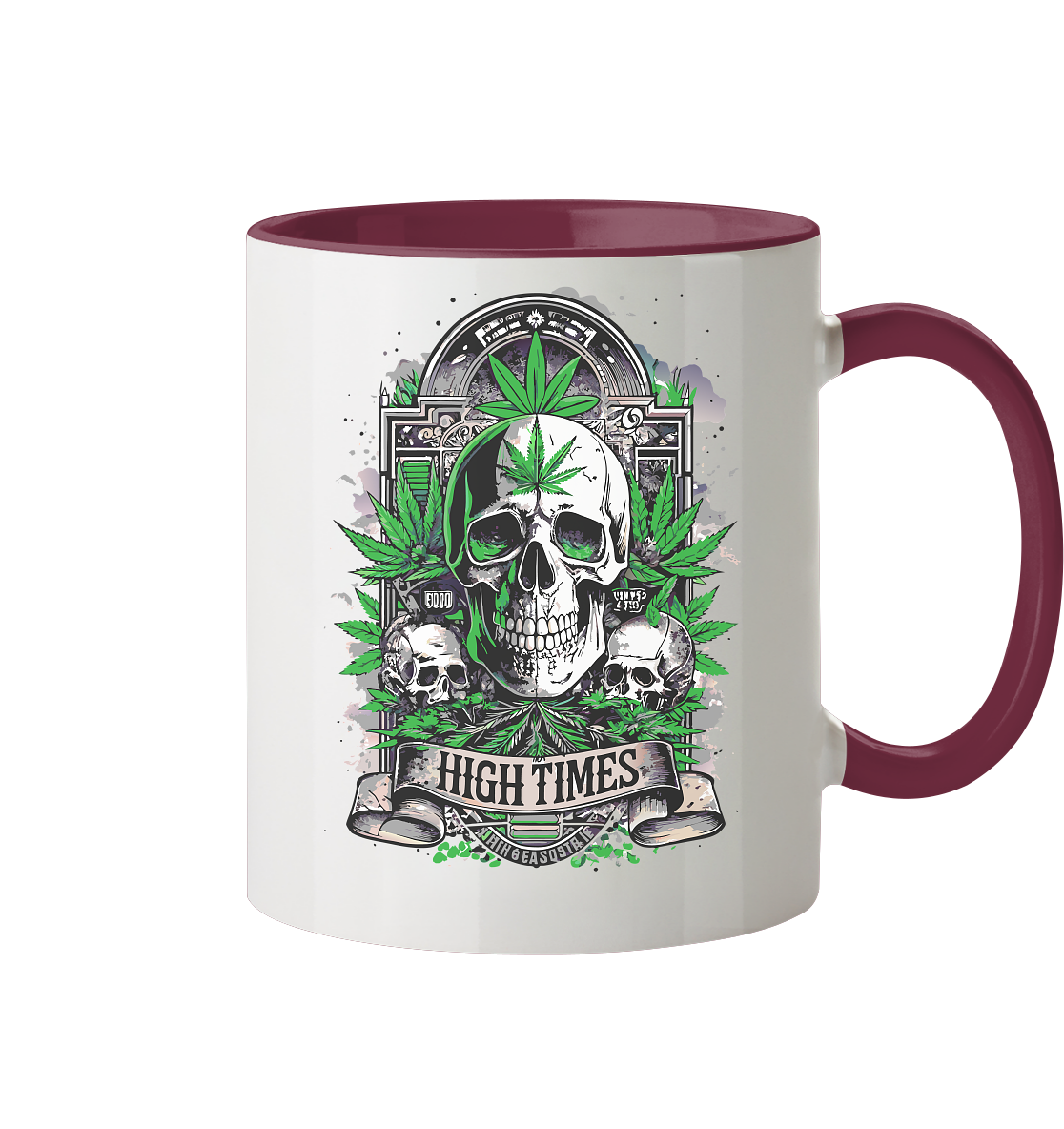 High Times Skull Green - Tasse zweifarbig