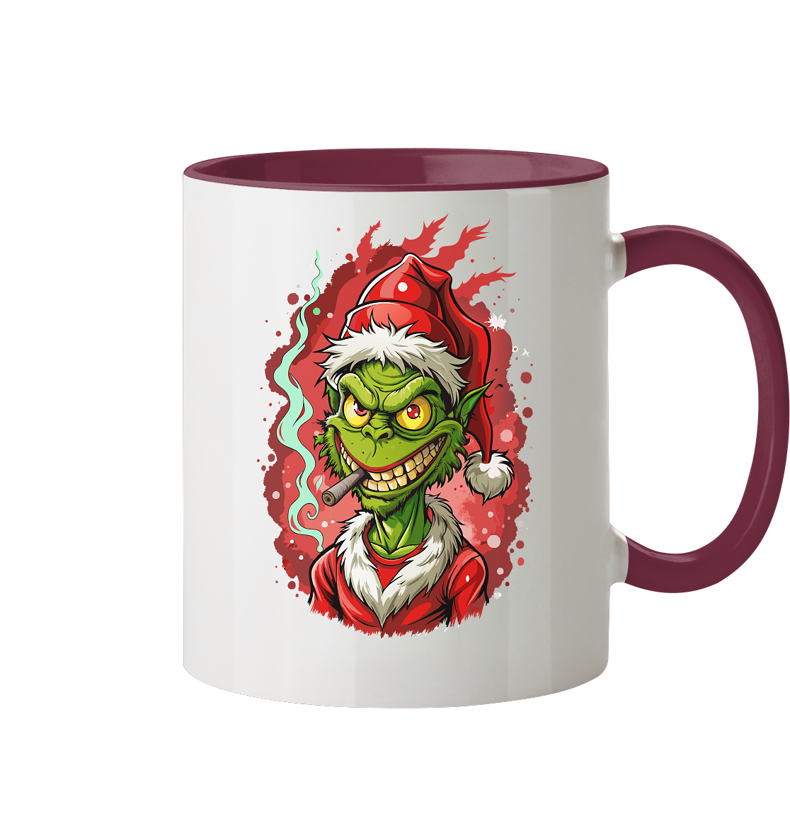 Angry Grinch - Tasse zweifarbig