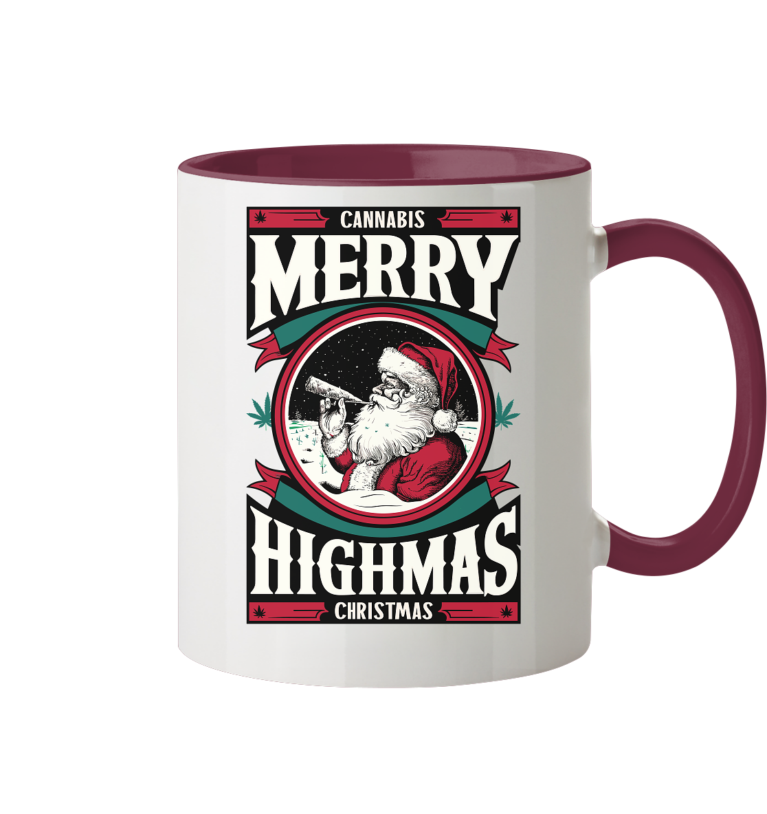 Cannabis Highmas - Tasse zweifarbig
