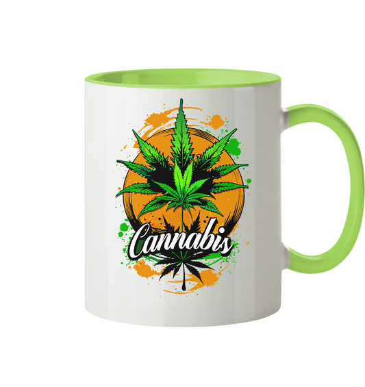 Orange Cannabis - Tasse zweifarbig