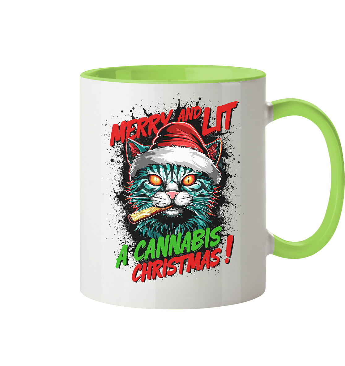 Cannabis Christmas - Tasse zweifarbig