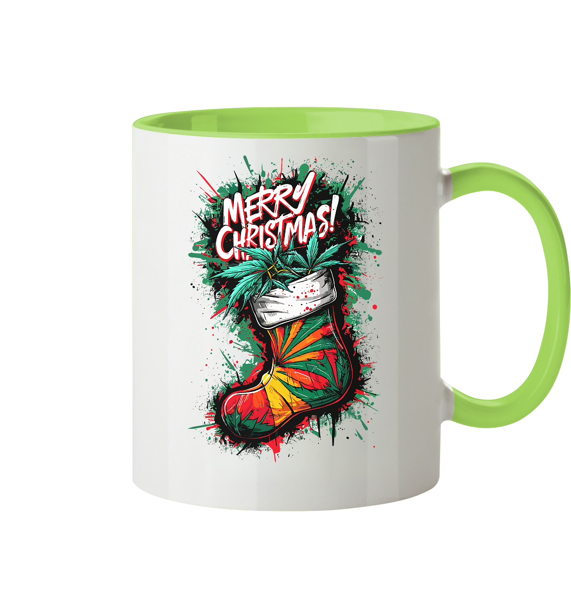 Christmas Boots - Tasse zweifarbig
