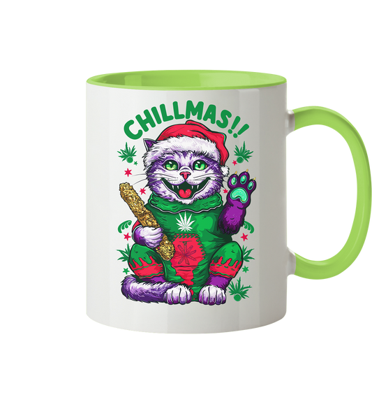Chillmas Cat - Tasse zweifarbig