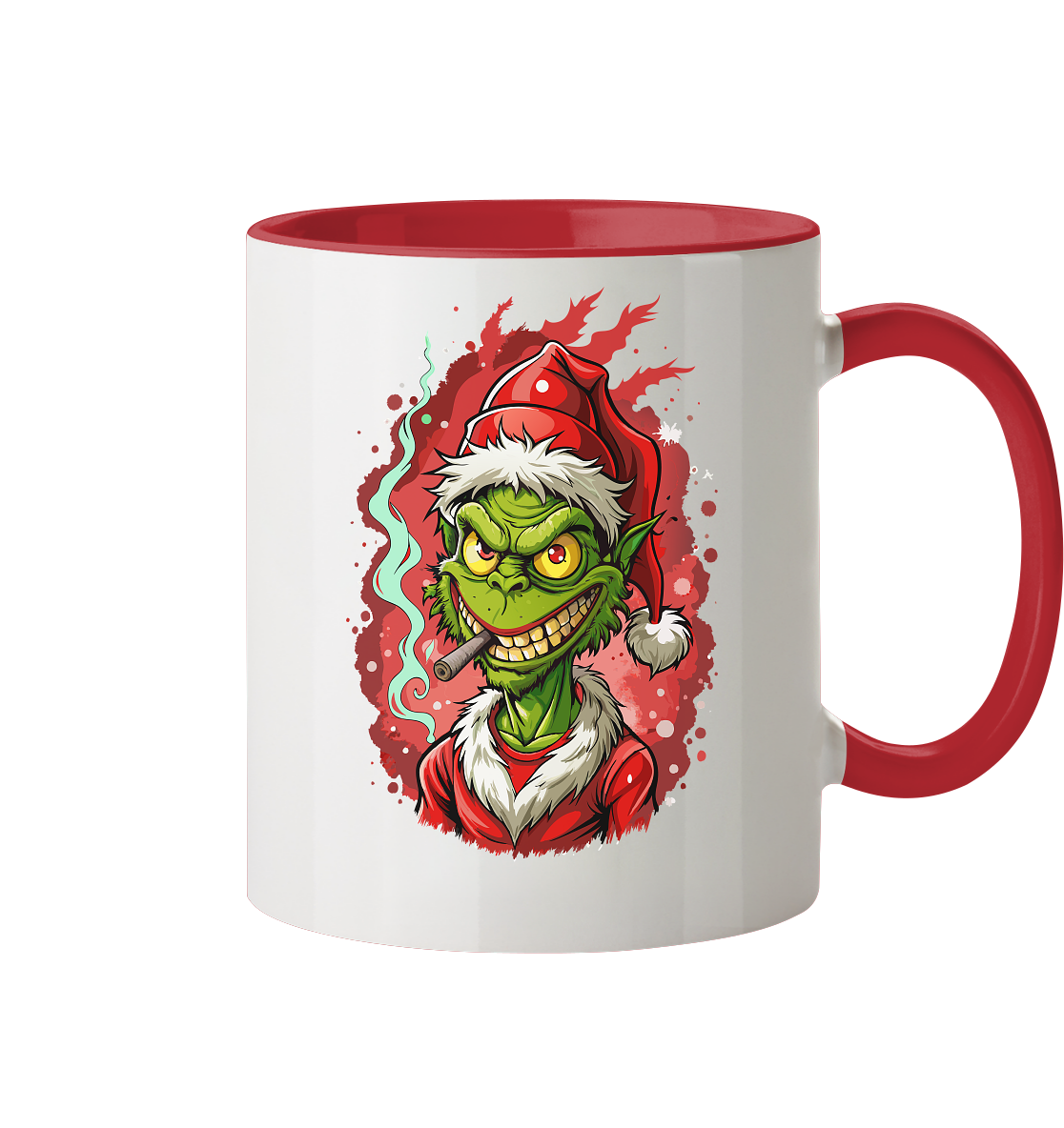 Angry Grinch - Tasse zweifarbig