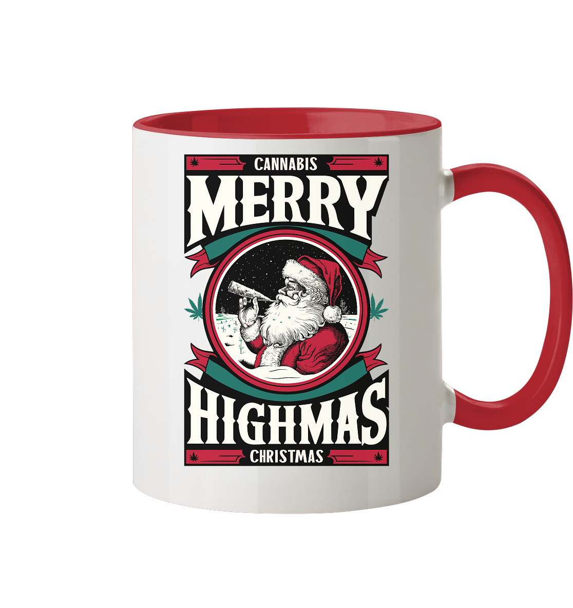 Cannabis Highmas - Tasse zweifarbig