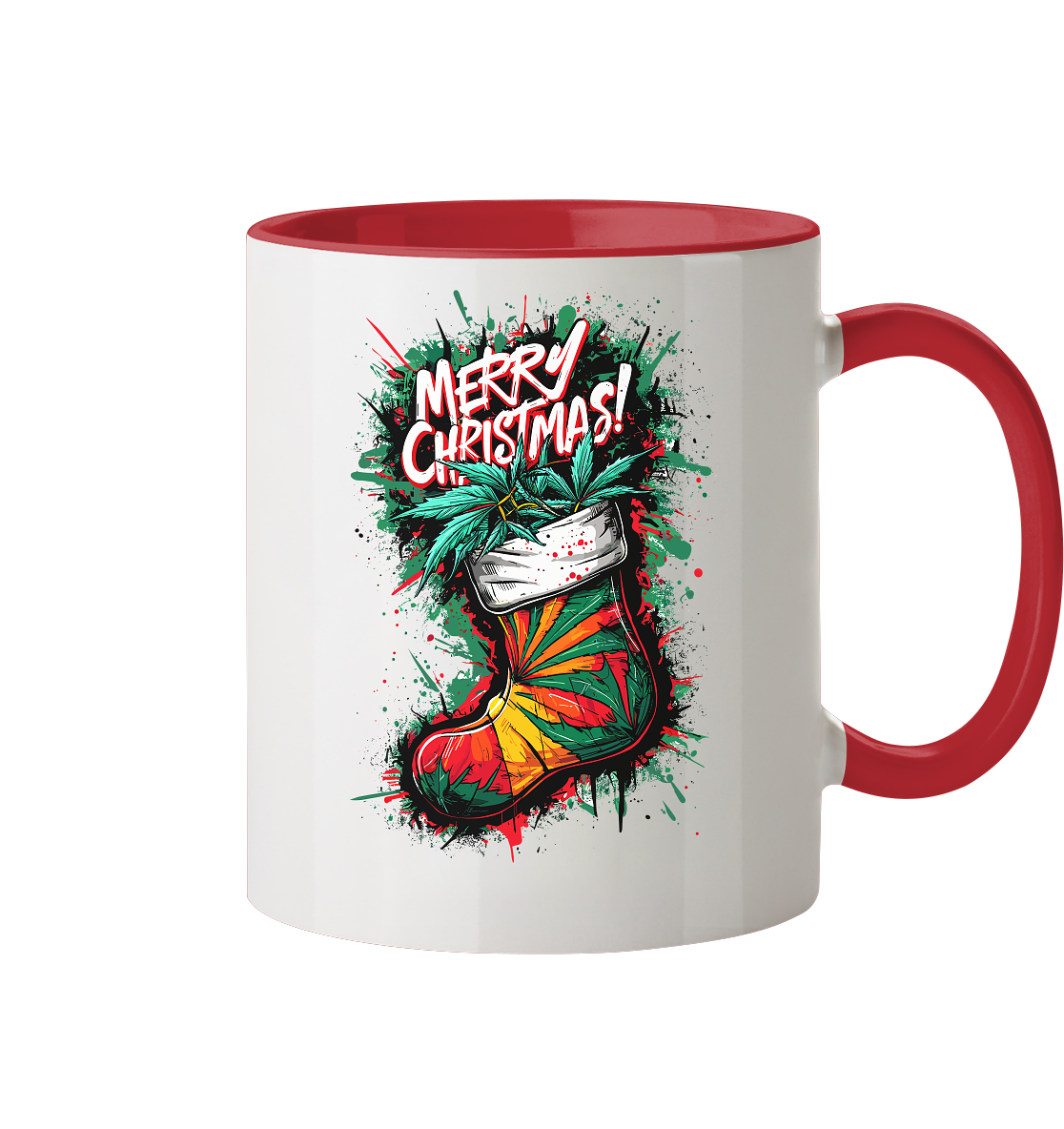 Christmas Boots - Tasse zweifarbig