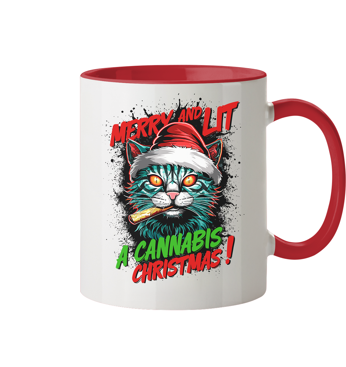 Cannabis Christmas - Tasse zweifarbig