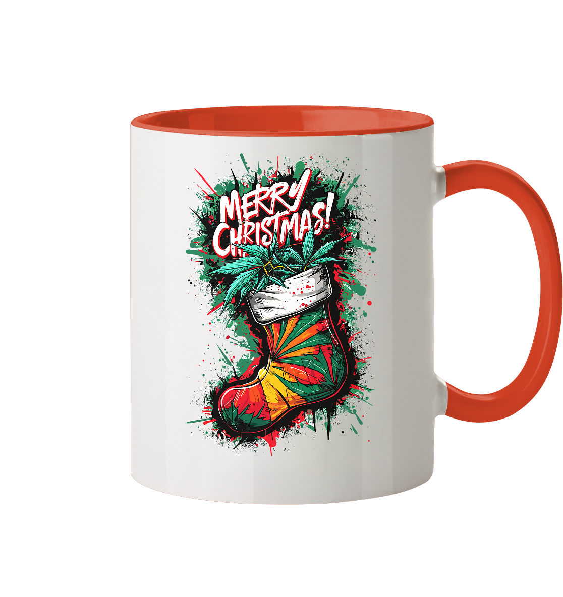 Christmas Boots - Tasse zweifarbig