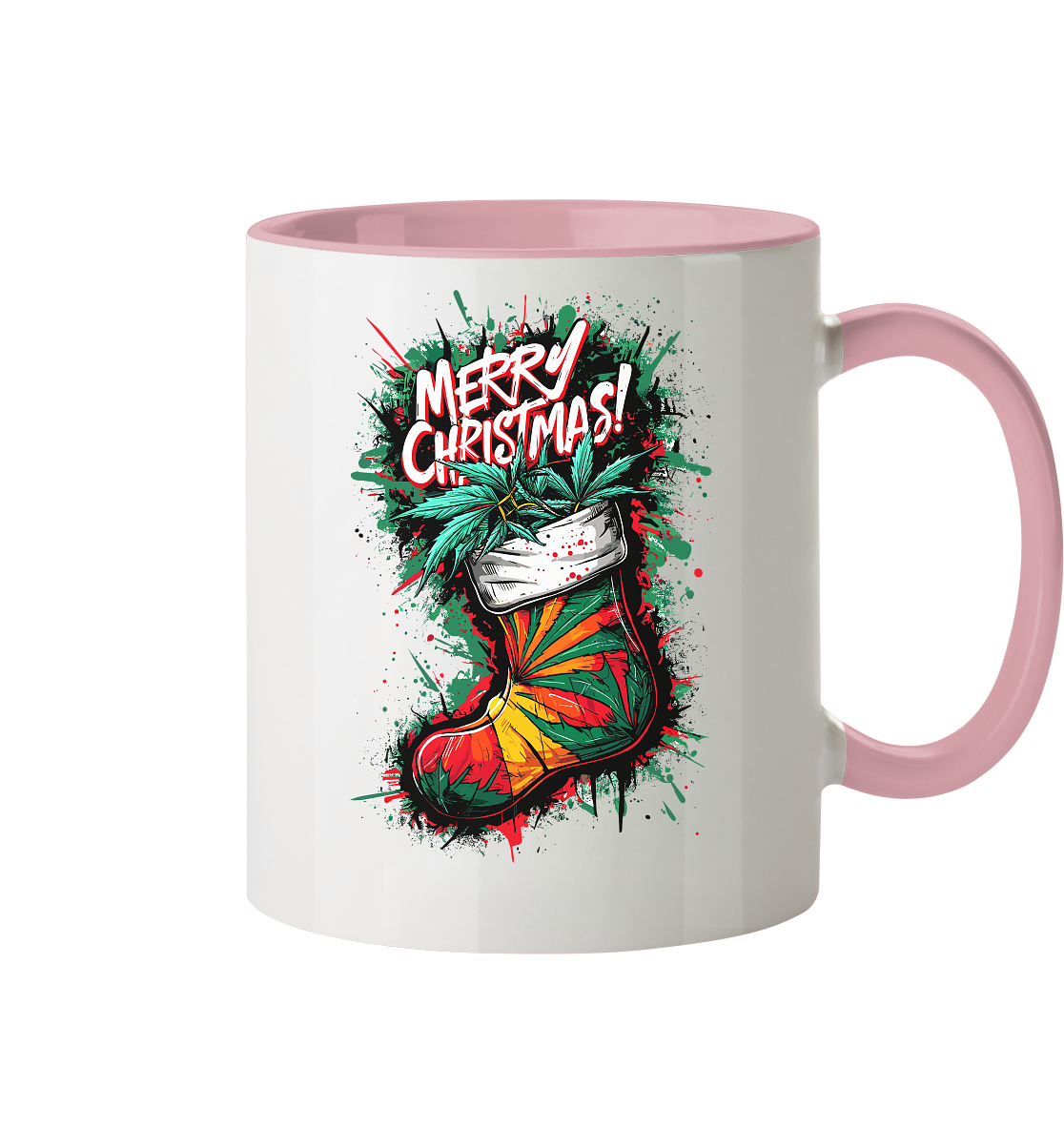 Christmas Boots - Tasse zweifarbig