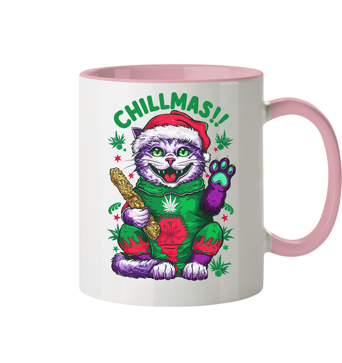 Chillmas Cat - Tasse zweifarbig