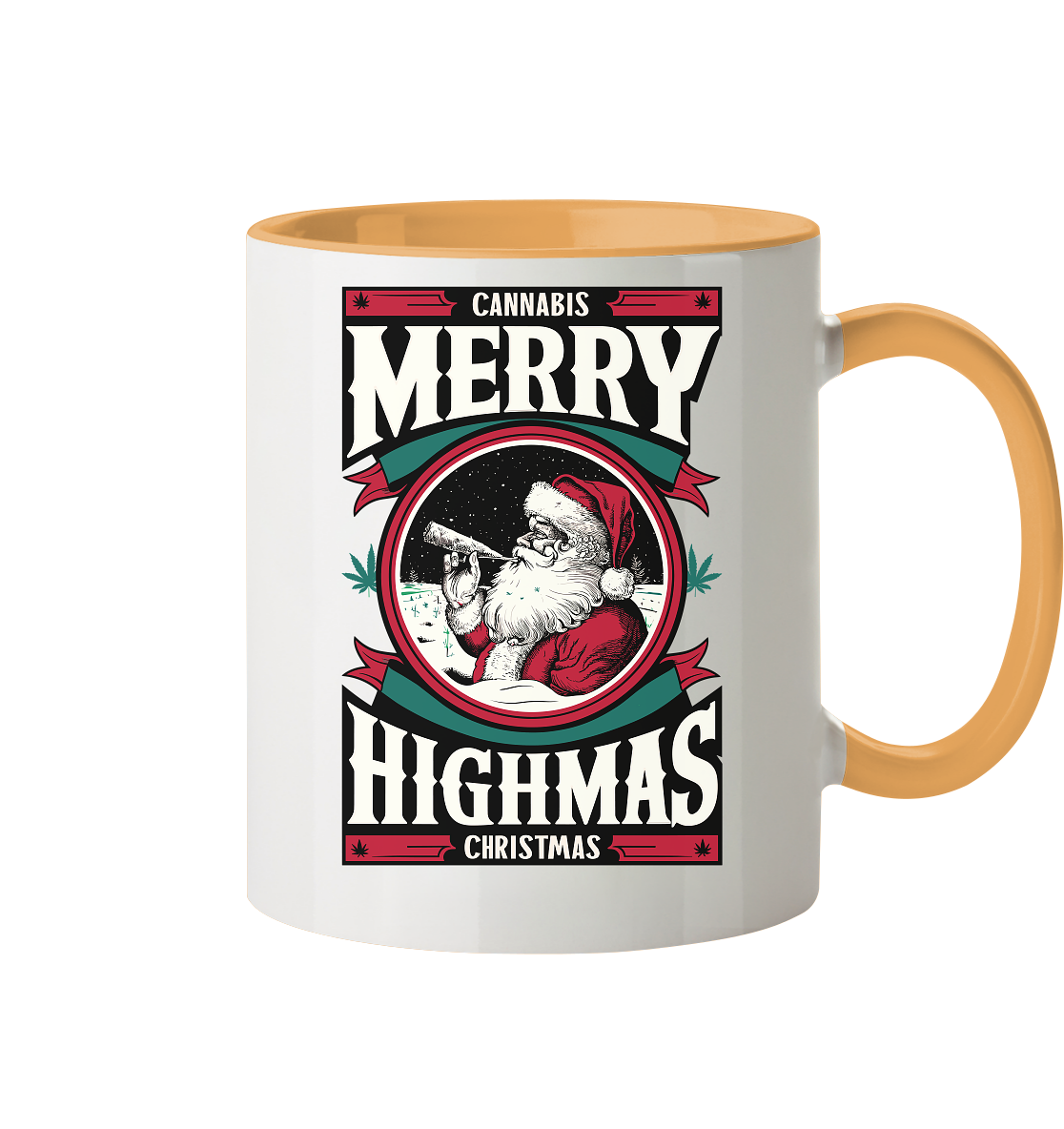 Cannabis Highmas - Tasse zweifarbig