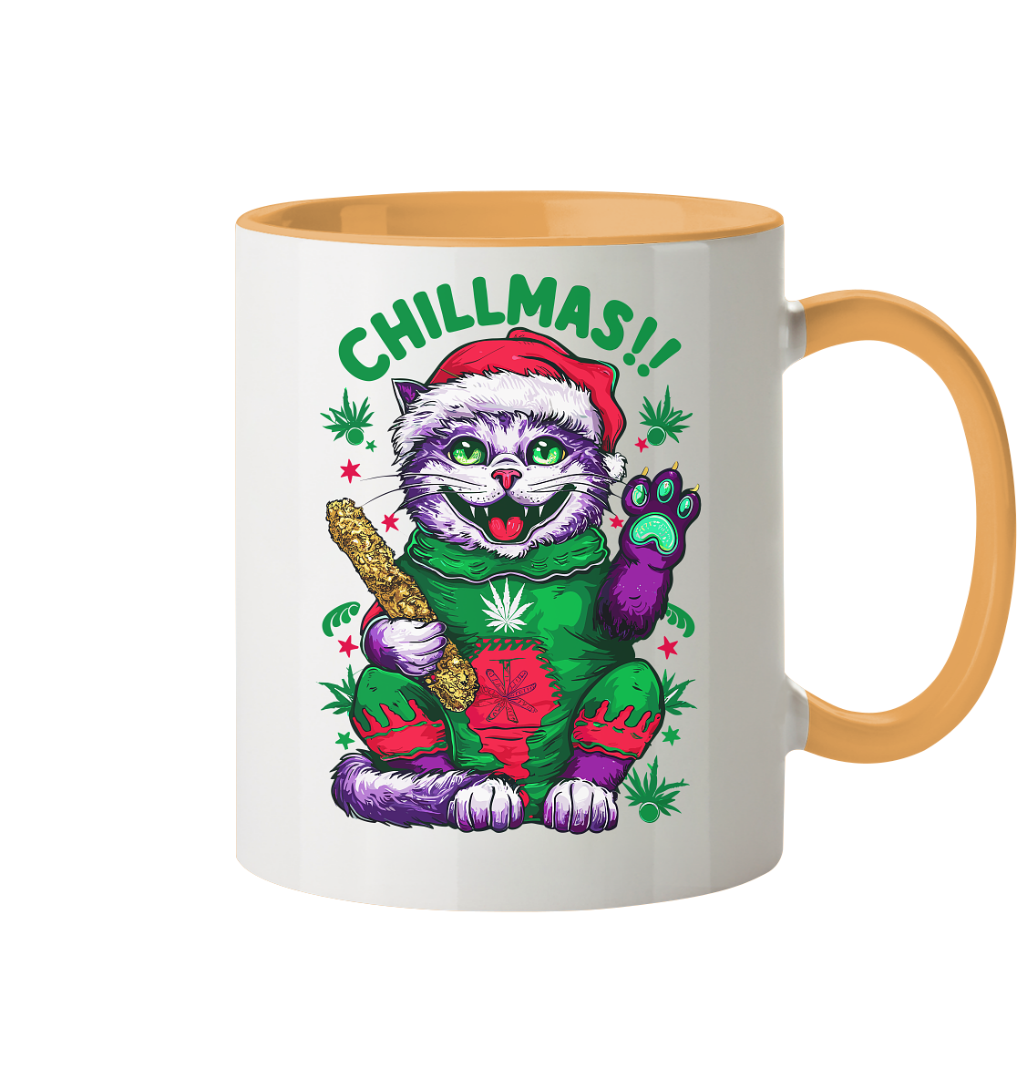 Chillmas Cat - Tasse zweifarbig