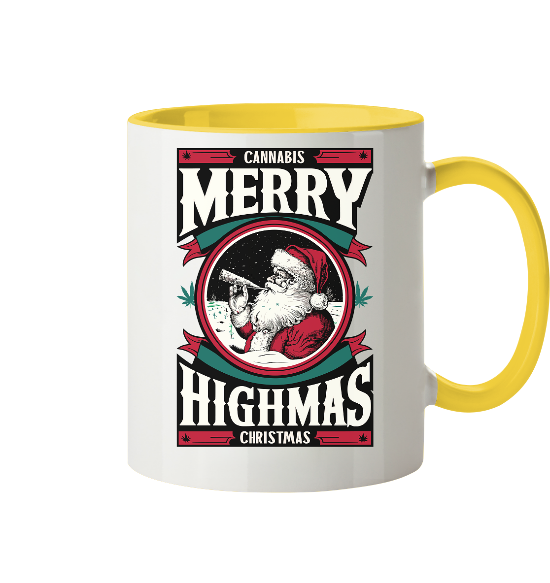 Cannabis Highmas - Tasse zweifarbig