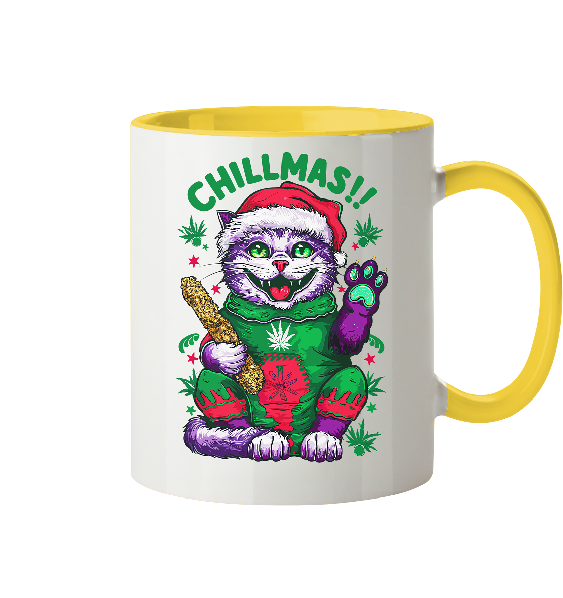 Chillmas Cat - Tasse zweifarbig