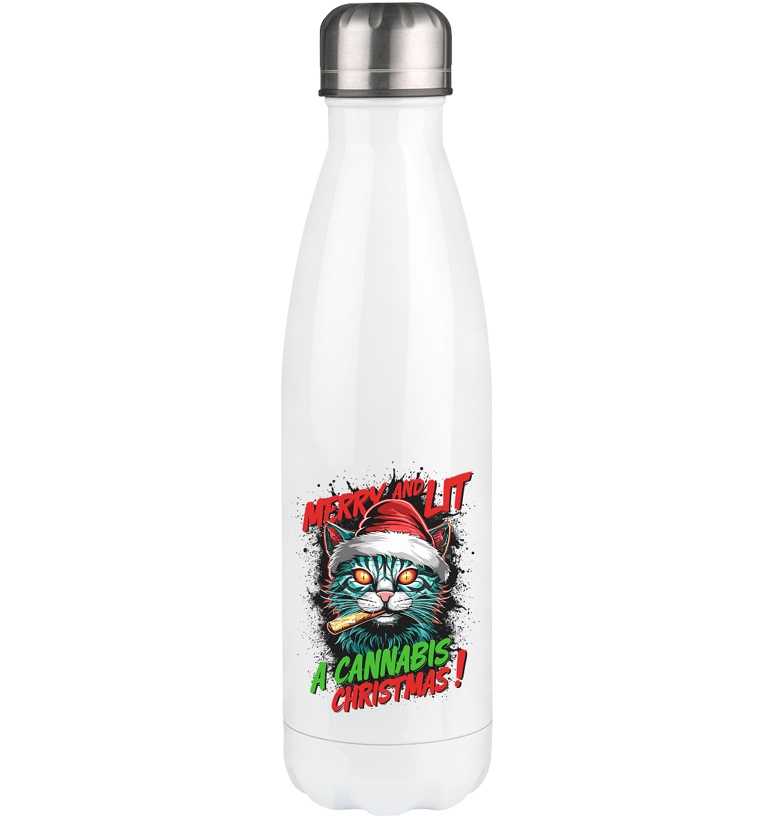 Cannabis Christmas - Thermoflasche 500ml