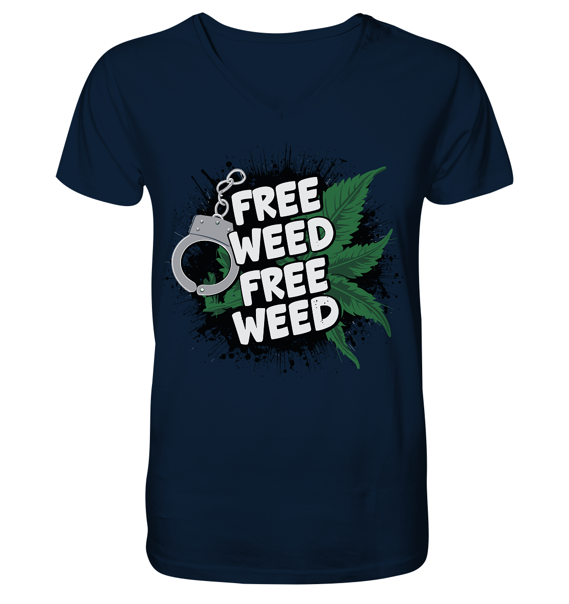 Free Weed - Gentlemen V-Neck Shirt