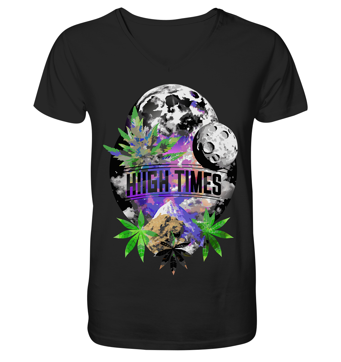 High Times Moon - Gentlemen V-Neck Shirt