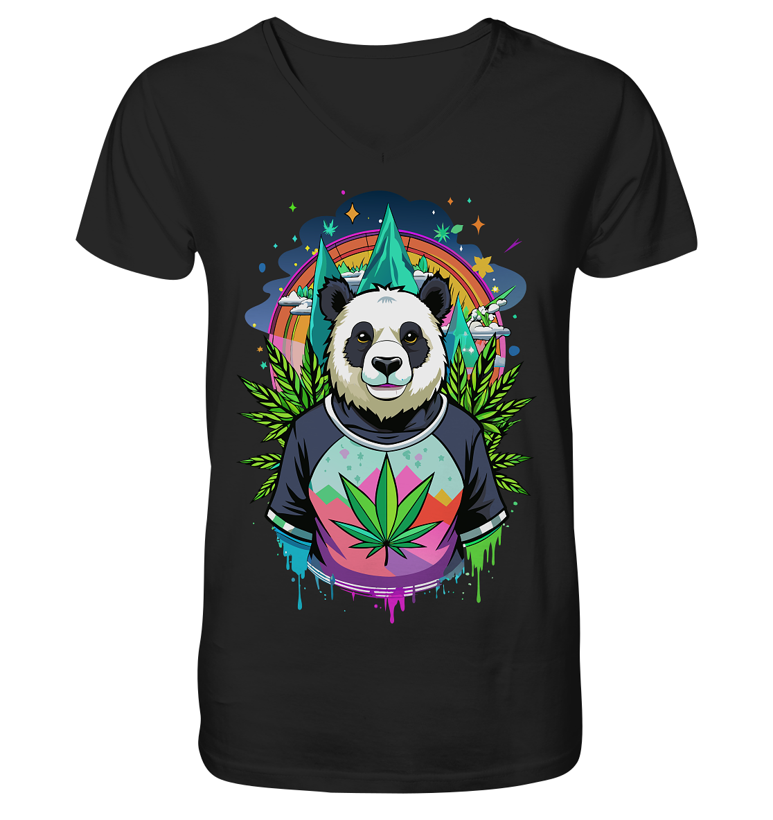 Panda Bear - Gentlemen V-Neck Shirt