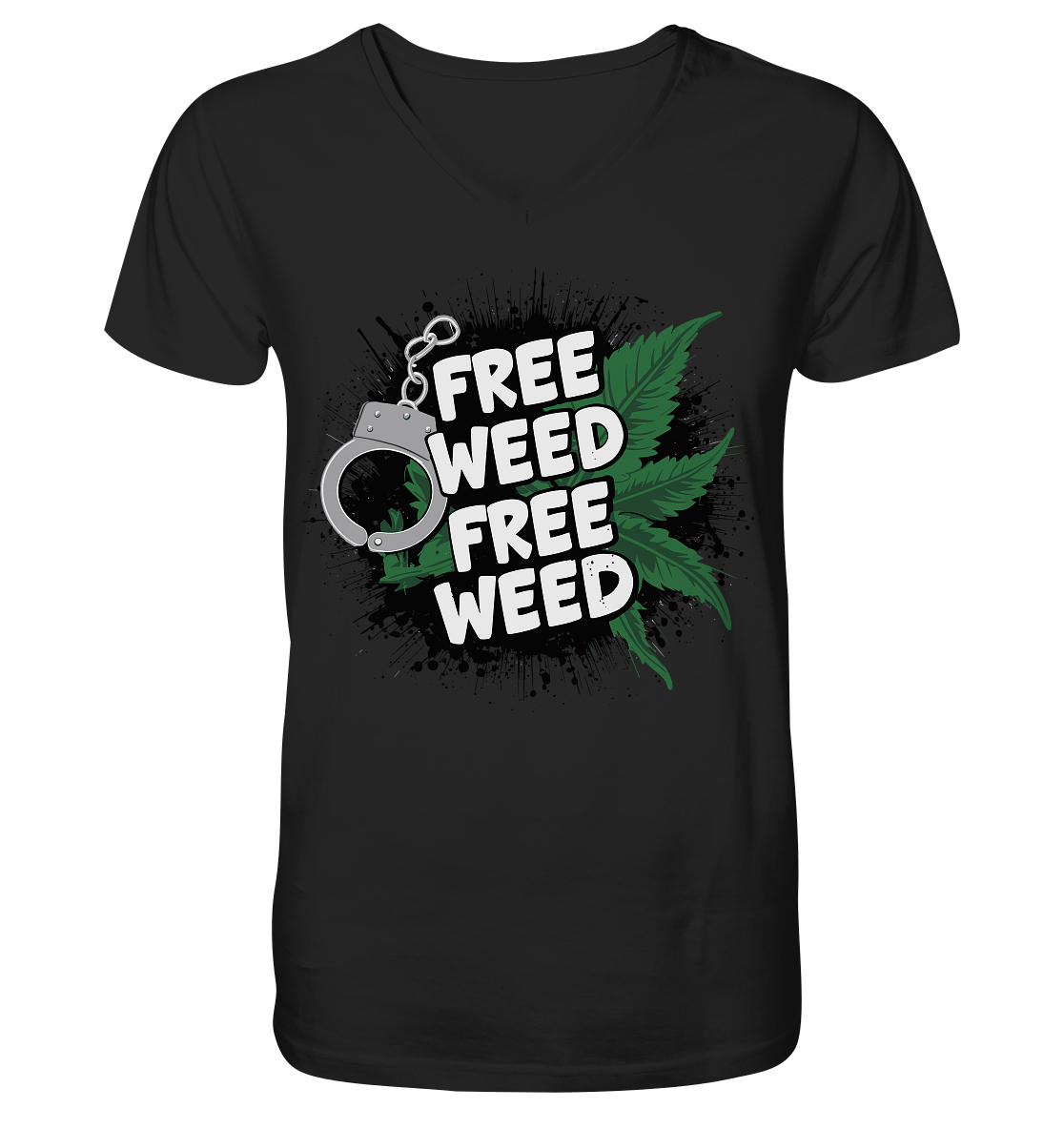 Free Weed - Gentlemen V-Neck Shirt