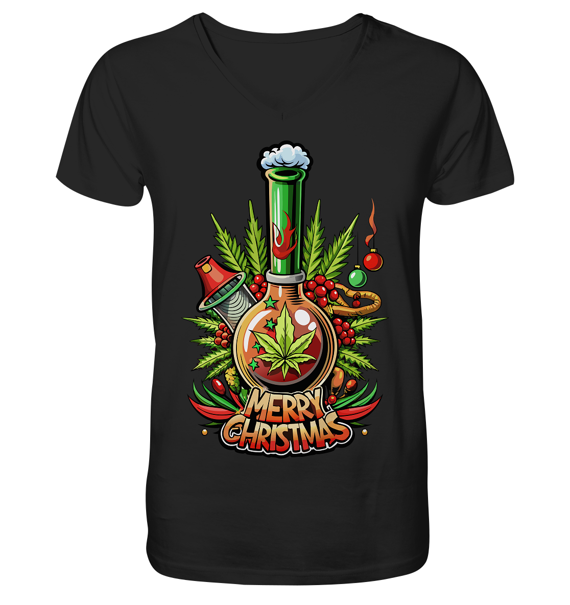 Bong Christmas - Gentlemen V-Neck Shirt