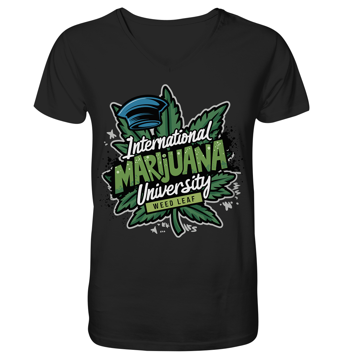 Marijuana University - Gentlemen V-Neck Shirt