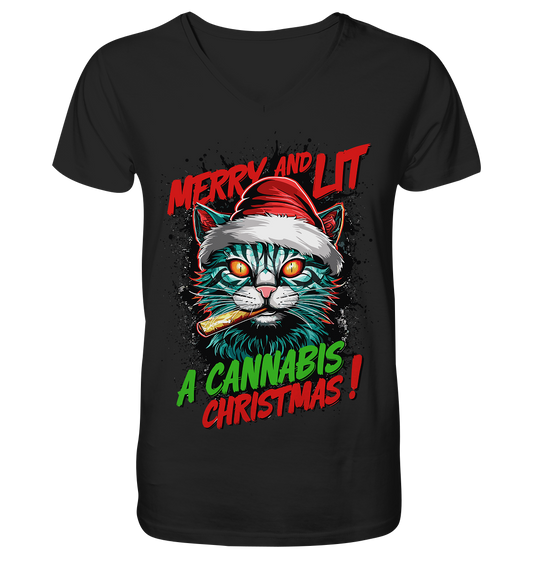 Cannabis Christmas - Gentlemen V-Neck Shirt