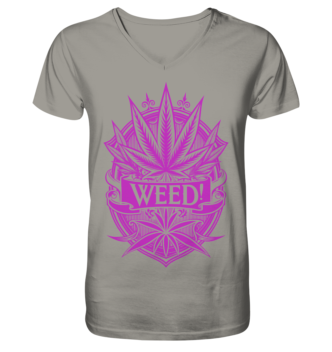 Pink Weed - Gentlemen V-Neck Shirt