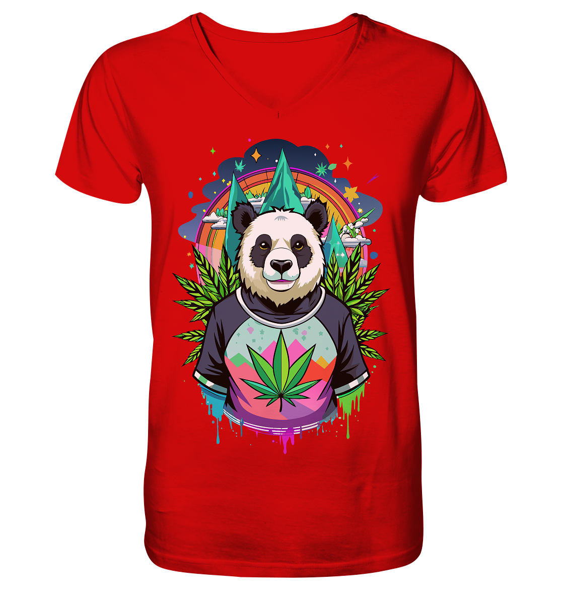 Panda Bear - Gentlemen V-Neck Shirt