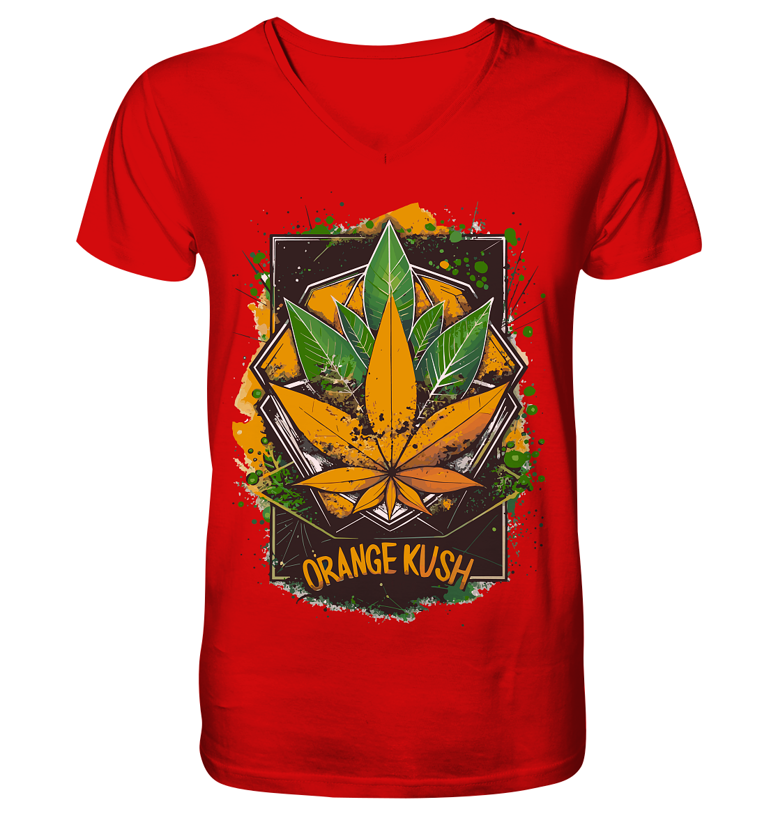 Orange Kush - Gentlemen V-Neck Shirt