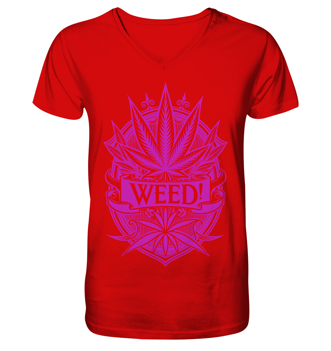 Pink Weed - Gentlemen V-Neck Shirt