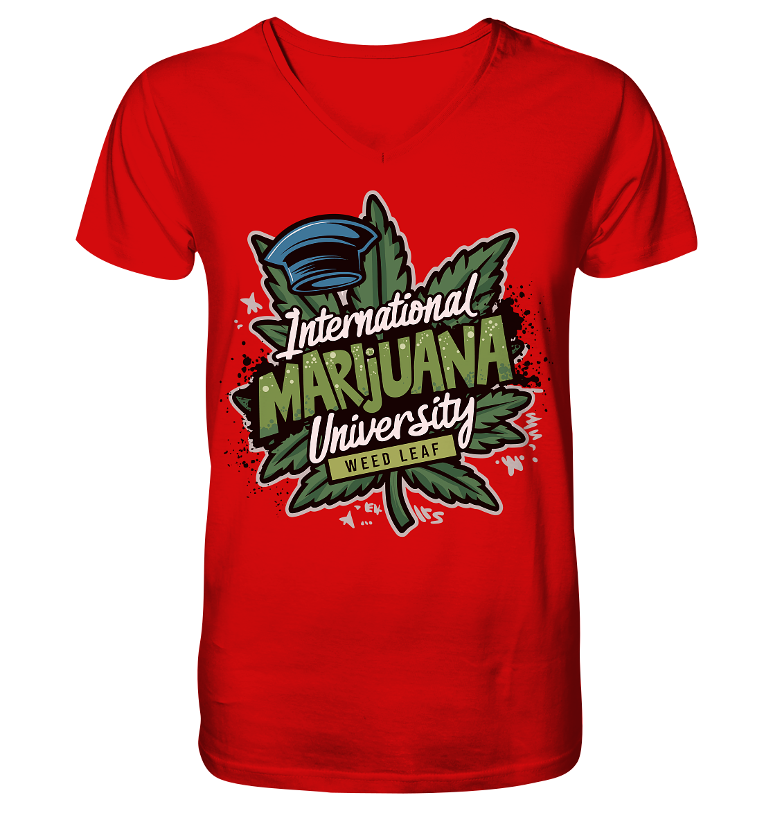 Marijuana University - Gentlemen V-Neck Shirt