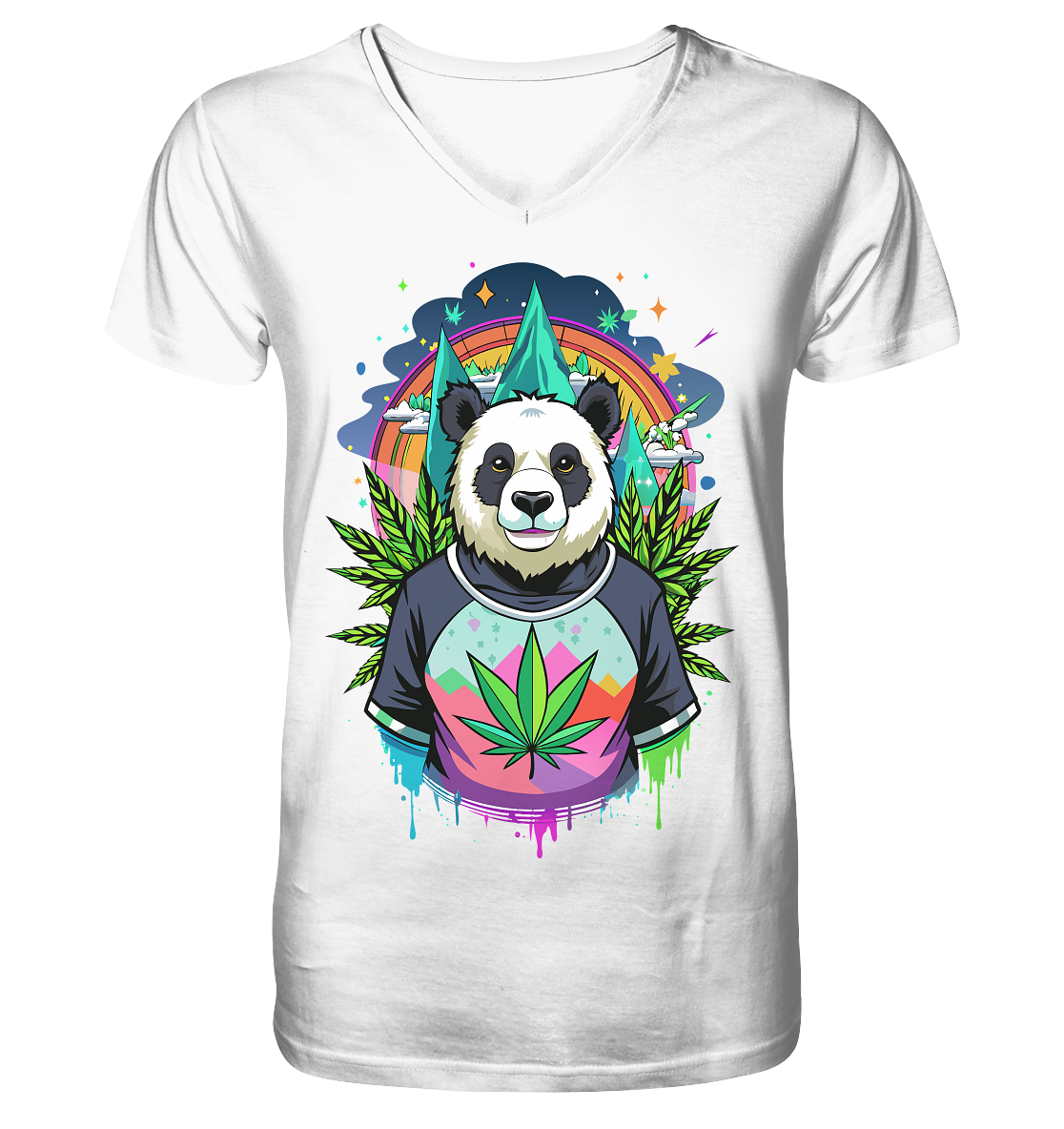 Panda Bear - Gentlemen V-Neck Shirt