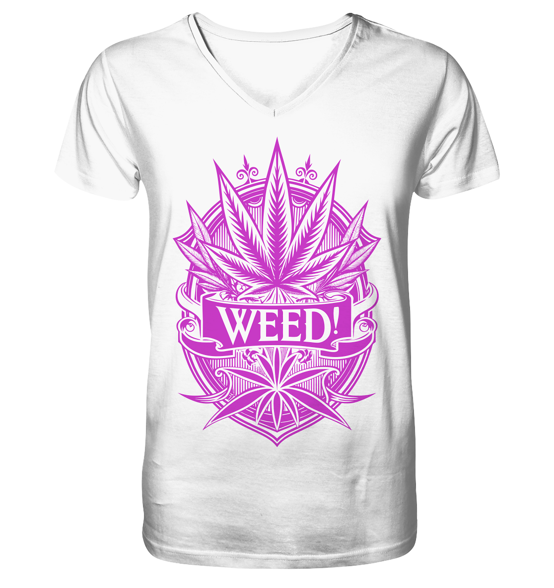 Pink Weed - Gentlemen V-Neck Shirt