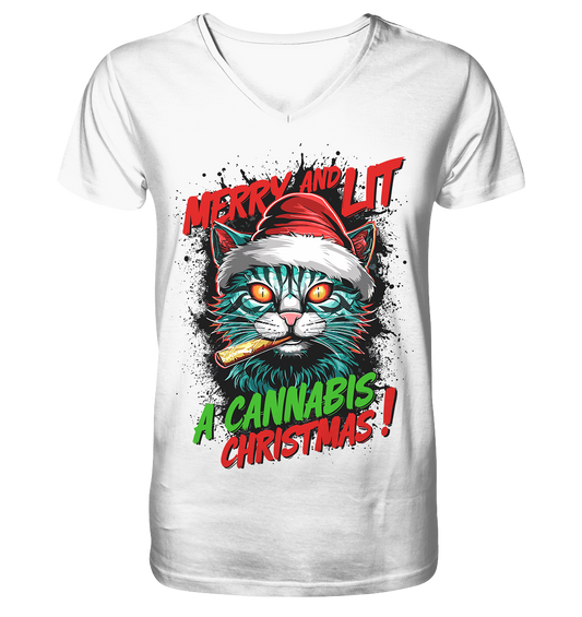 Cannabis Christmas - Gentlemen V-Neck Shirt