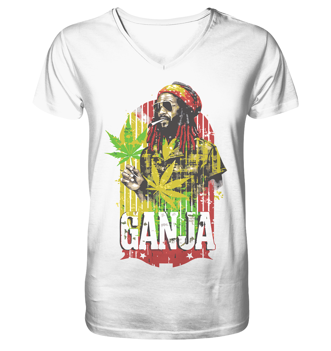 Ganja - Gentlemen V-Neck Shirt