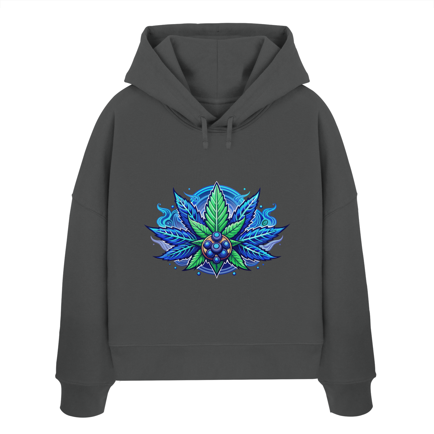 Blue Leaf - Ladies Boxcut Hoodie