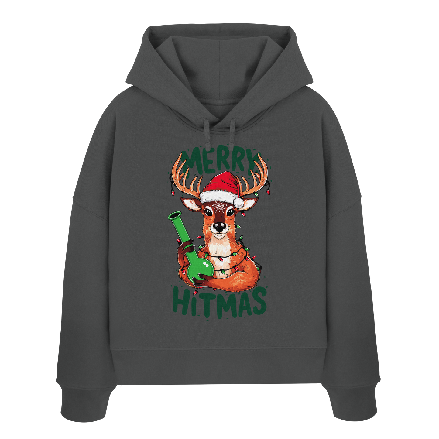 Bong Reindeer - Ladies Boxcut Hoodie