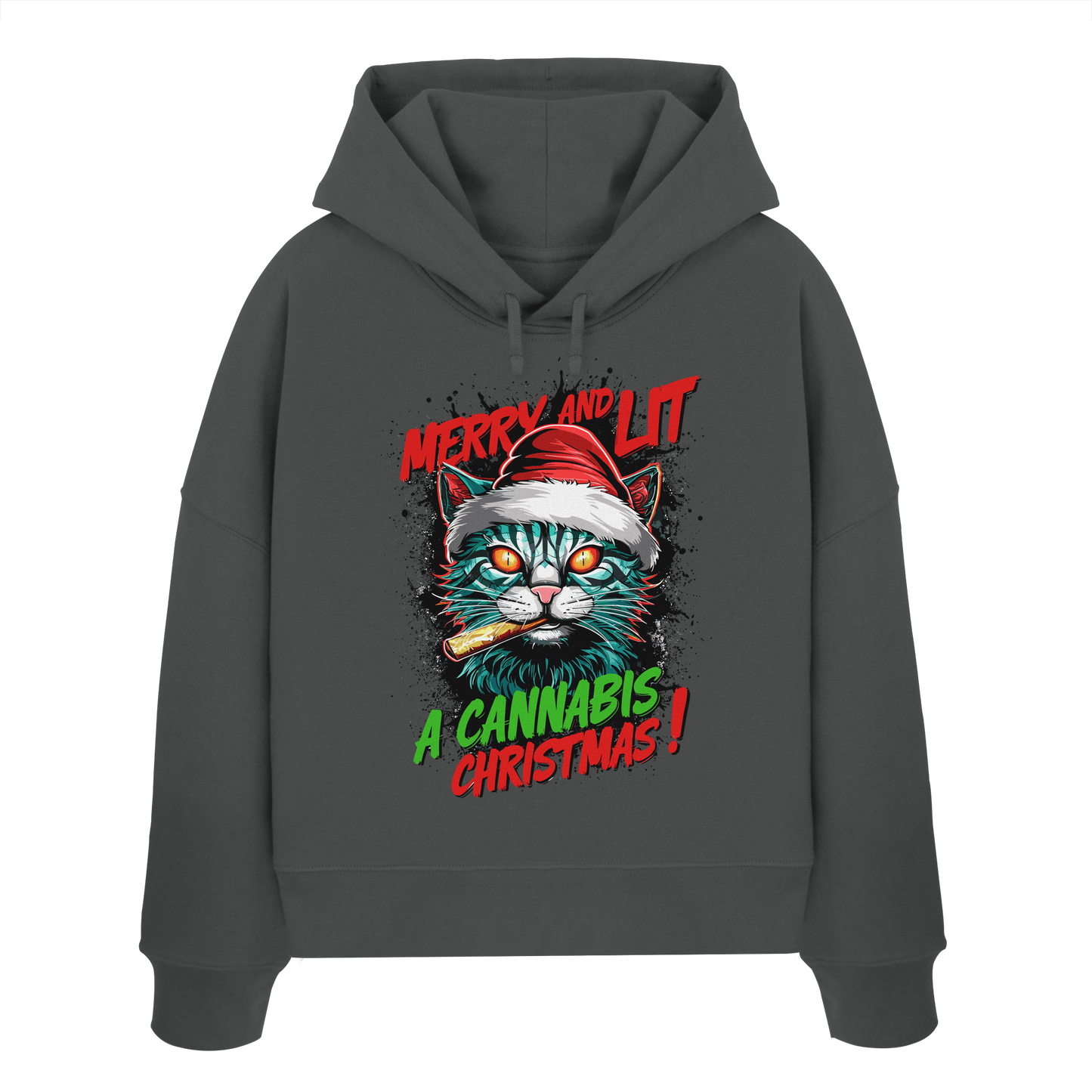 Cannabis Christmas - Ladies Boxcut Hoodie