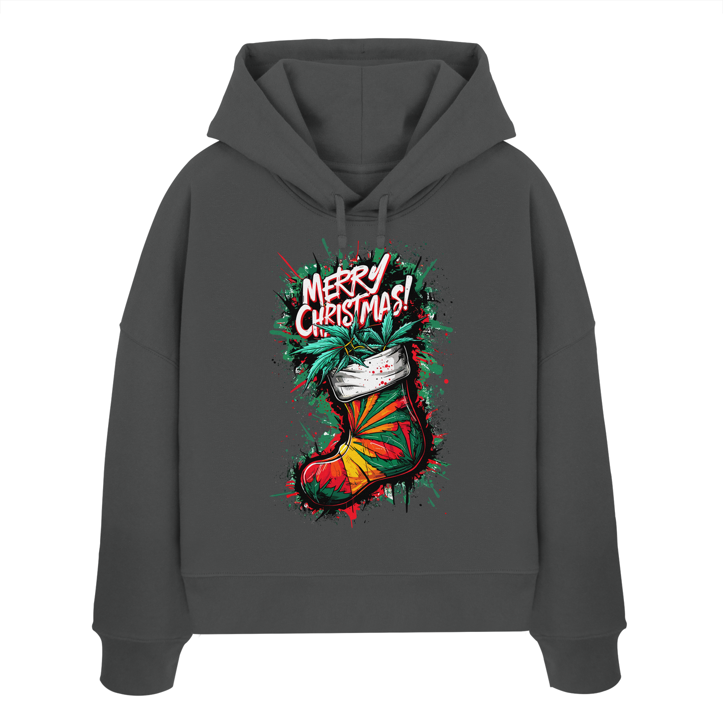Christmas Boots - Ladies Boxcut Hoodie