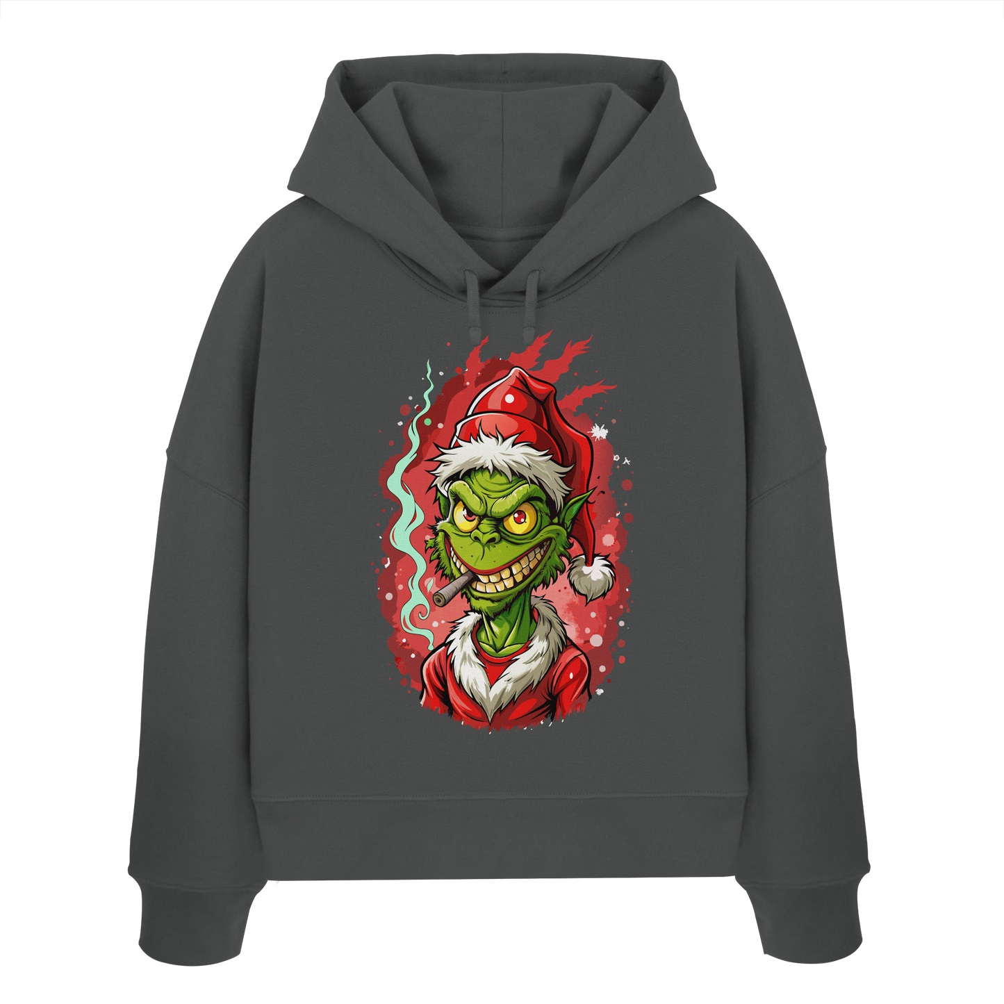 Angry Grinch - Ladies Boxcut Hoodie