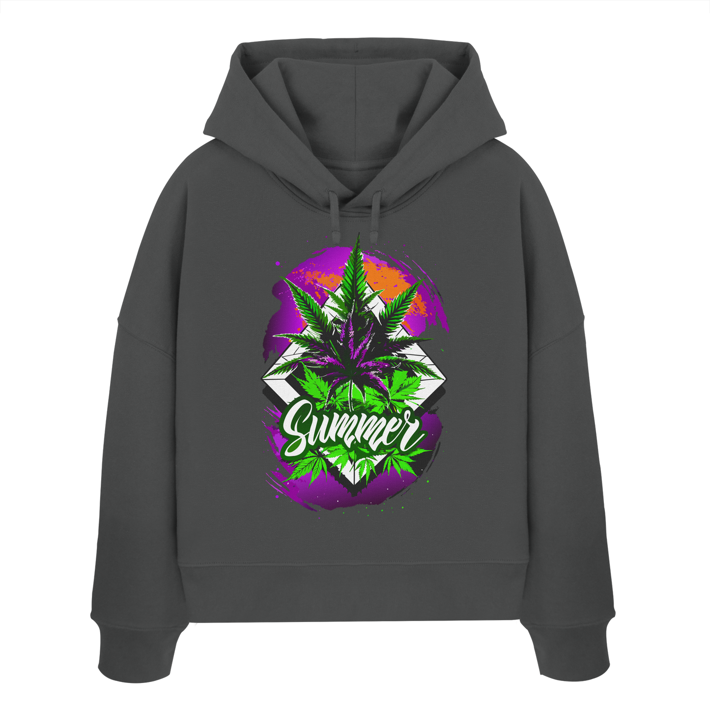 Purple Summer - Ladies Boxcut Hoodie