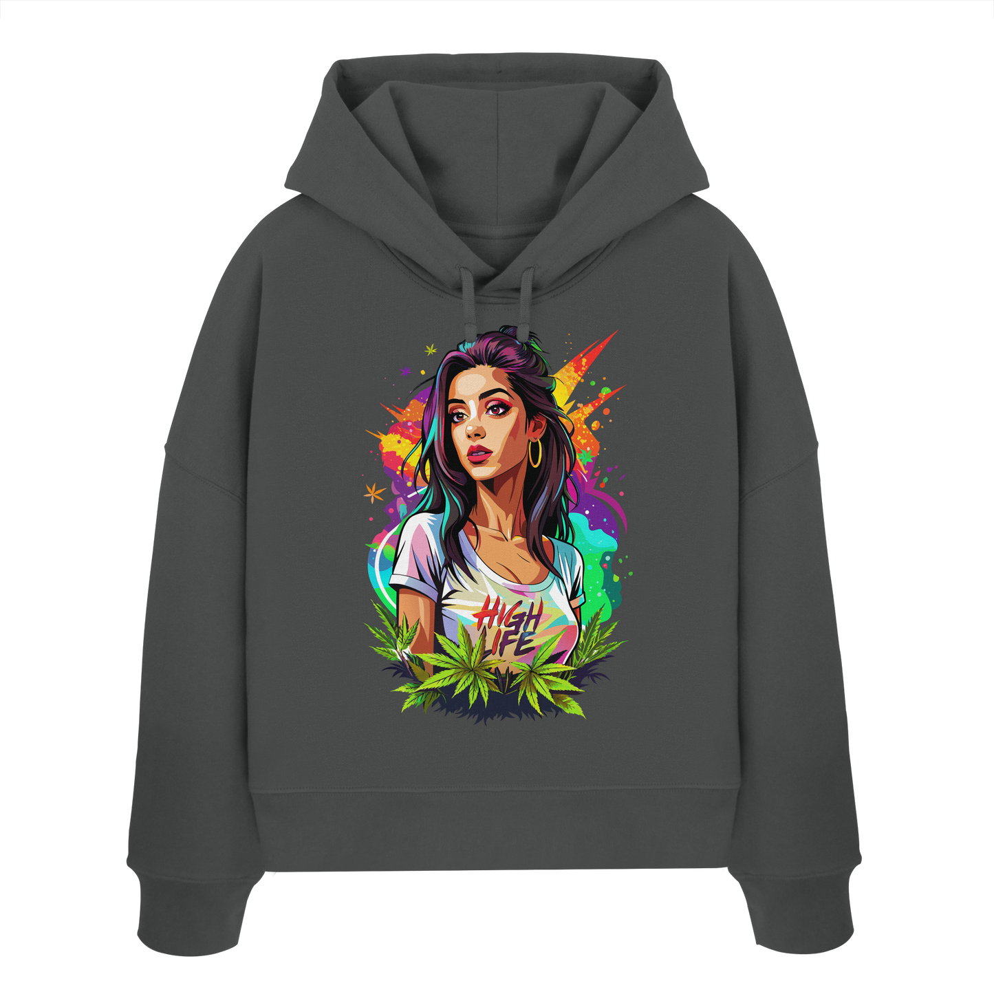 High Life - Ladies Boxcut Hoodie