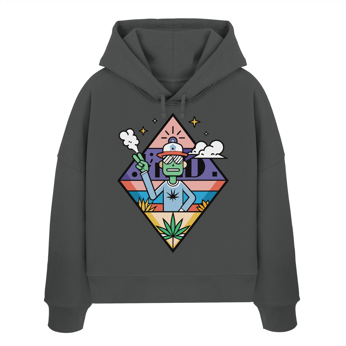 Peace Guy - Ladies Boxcut Hoodie