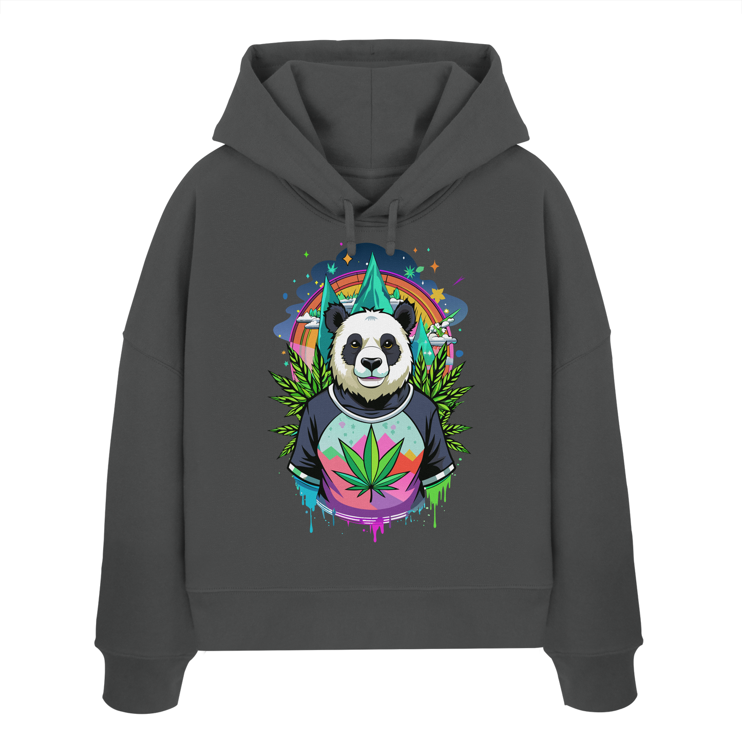 Panda Bear - Ladies Boxcut Hoodie