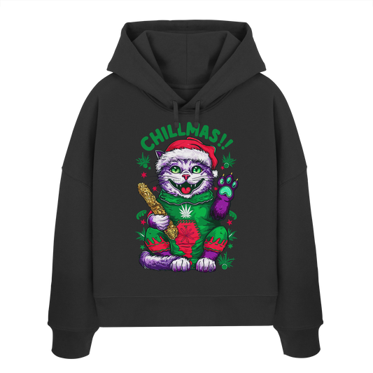 Chillmas Cat - Ladies Boxcut Hoodie