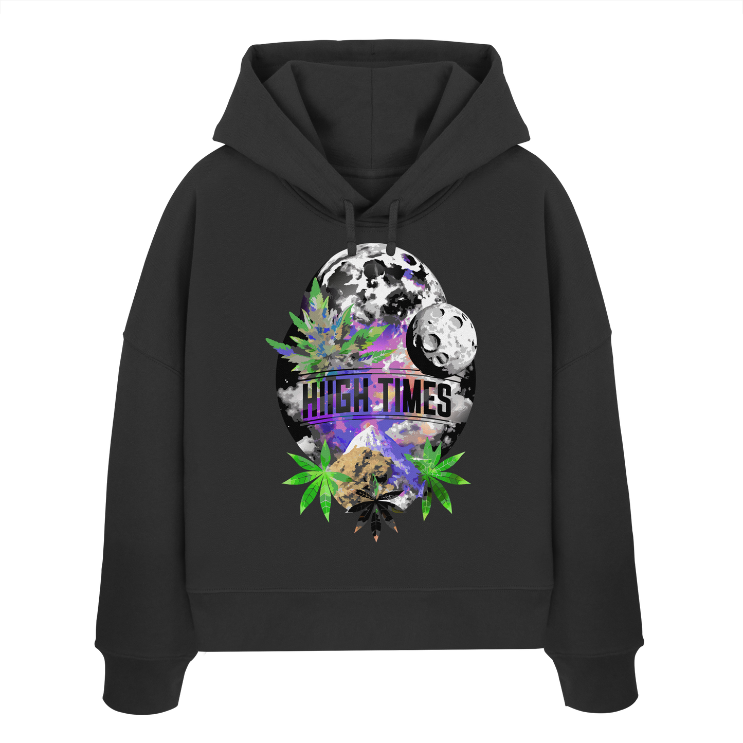 High Times Moon - Ladies Boxcut Hoodie