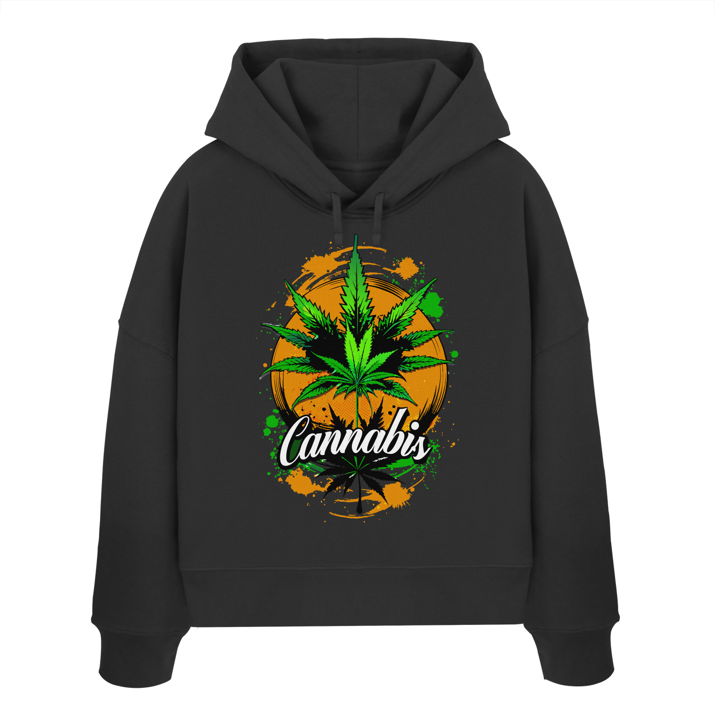 Orange Cannabis - Ladies Boxcut Hoodie