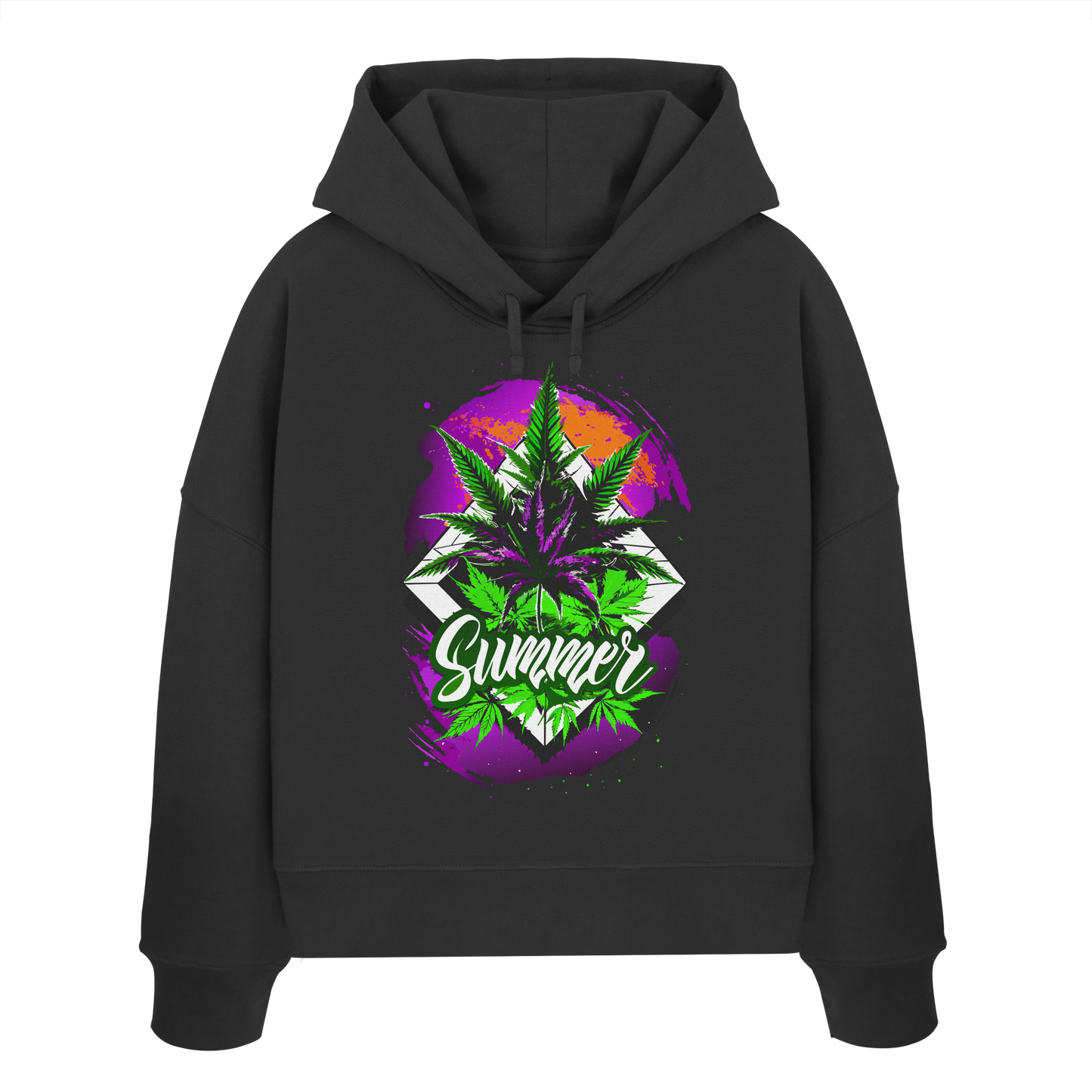 Purple Summer - Ladies Boxcut Hoodie