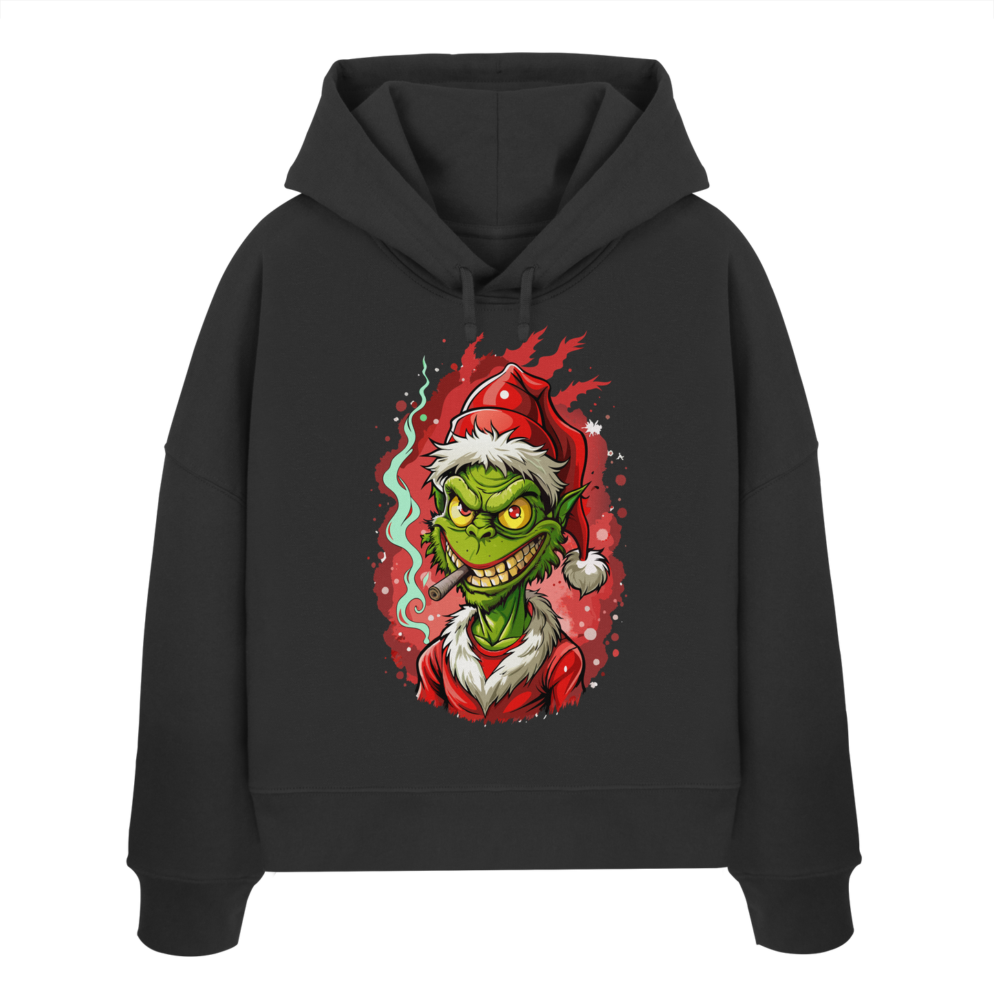 Angry Grinch - Ladies Boxcut Hoodie